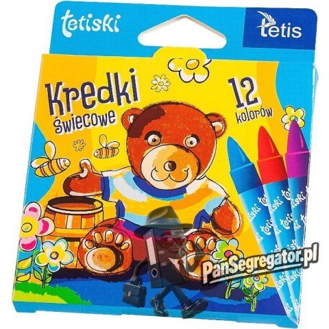 Kredki TETISKI świecowe 12kol KT015-AB TETIS