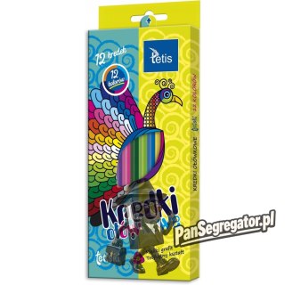 Kredki TETISKI trójkątne 12 kol. KT003-AB TETIS