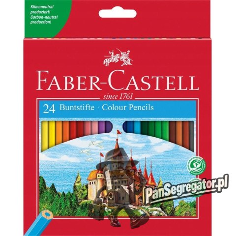 Kredki ZAMEK 24 kolory opakowanie kartonowe 120124 FC FABER-CASTELL