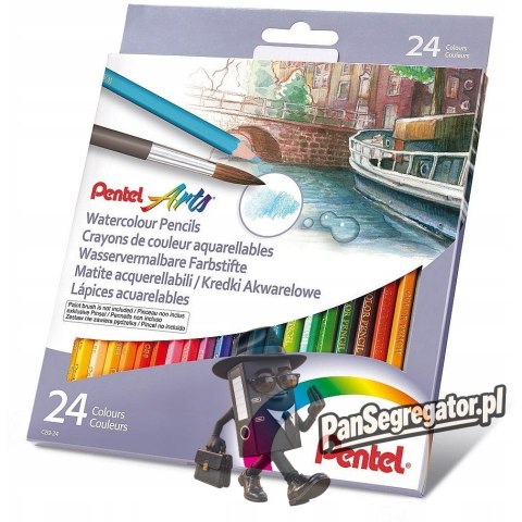 Kredki akwarelowe PENTEL 24 kolory CB9-24