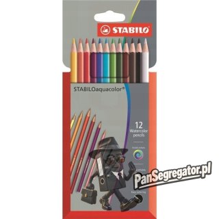 Kredki akwarelowe STABILO AQUACOL 12 kolorów 1612-3