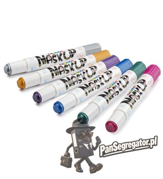 Kredki do twarzy CARIOCA MaskUP metaliczne 6 kolorów (43155) 170-2746