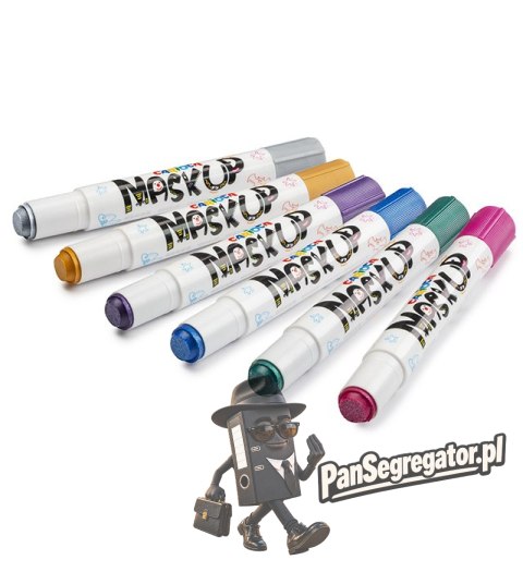 Kredki do twarzy CARIOCA MaskUP metaliczne 6 kolorów (43155) 170-2746