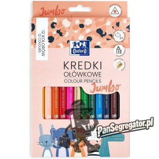 Kredki ołówkowe KIDS JUMBO 12 kolorów 400174529 OXFORD