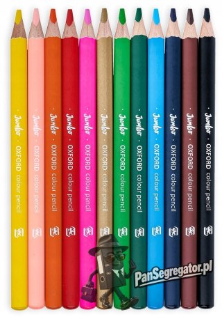 Kredki ołówkowe KIDS JUMBO 12 kolorów 400174529 OXFORD