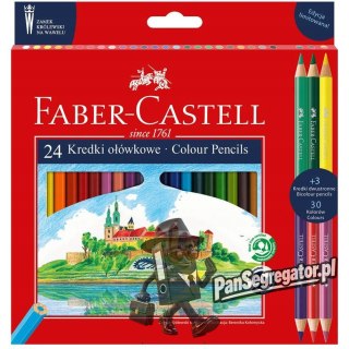 Kredki ołówkowe ZAMEK 24kolory + 3 kredki dwustronne edycja limitowana 201481 FABER-CASTELL