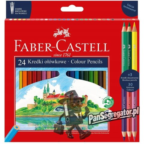 Kredki ołówkowe ZAMEK 24kolory + 3 kredki dwustronne edycja limitowana 201481 FABER-CASTELL