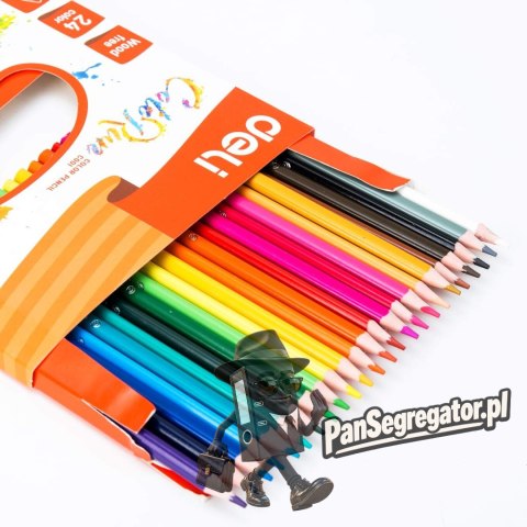 Kredki ołówkowe bezdrzewne COLORUN 24 kolorów EC00120 DELI