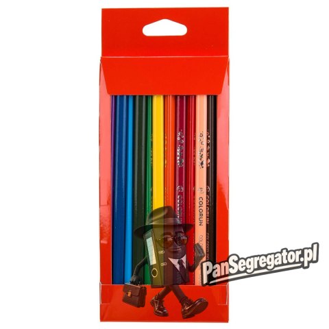 Kredki ołówkowe trójkątne COLORUN 12 kolorów EC00300 DELI