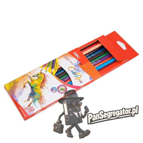 Kredki ołówkowe trójkątne COLORUN 12 kolorów EC00300 DELI