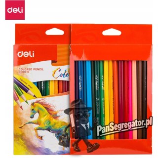 Kredki ołówkowe trójkątne COLORUN 18 kolorów EC00310 DELI