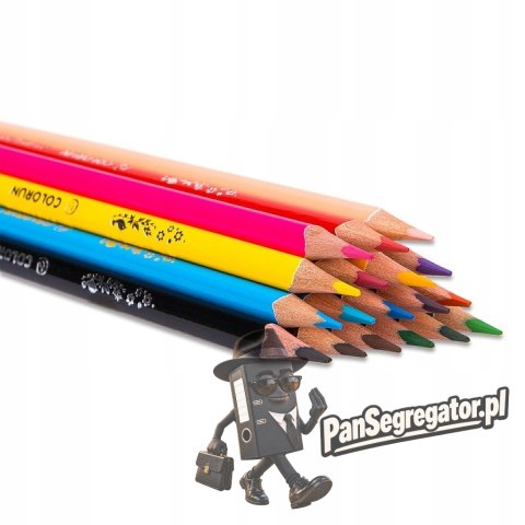 Kredki ołówkowe trójkątne COLORUN 18 kolorów EC00310 DELI