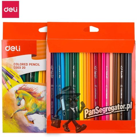 Kredki ołówkowe trójkątne COLORUN 24 kolorów EC00320 DELI