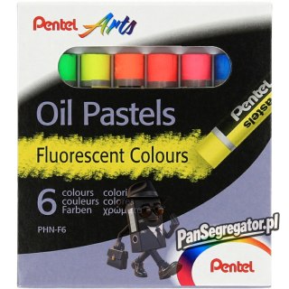 Kredki pastele olejne 6 kolorów fluorescencyjnych PHN-F6