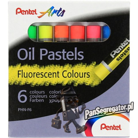 Kredki pastele olejne 6 kolorów fluorescencyjnych PHN-F6