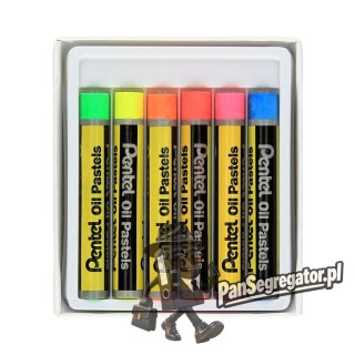 Kredki pastele olejne 6 kolorów fluorescencyjnych PHN-F6
