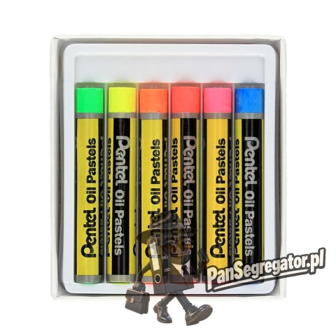 Kredki pastele olejne 6 kolorów fluorescencyjnych PHN-F6