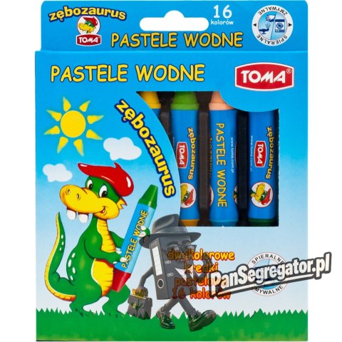 Kredki pastele wodne dwustronne Zębozaurus TO-587