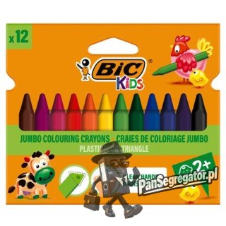 Kredki świecowe 12kol. Plastidecor Triangle 8297733 BIC