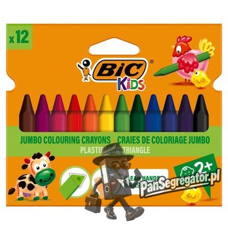 Kredki świecowe 12kol. Plastidecor Triangle 8297733 BIC