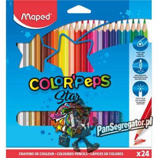 Kredki trójkątne MAPED COLORPEPS 24kolorów 183224