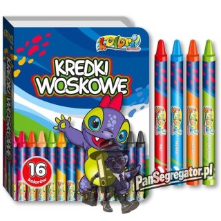 Kredki woskowe 16 kolorów w etui DINO TT8246 PENMATE