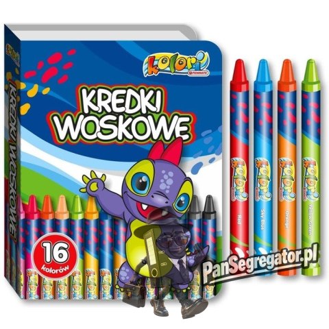 Kredki woskowe 16 kolorów w etui DINO TT8246 PENMATE