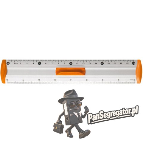 Linijka aluminiowa 20cm uchwyt pomarańczowy BL040-PB TETIS