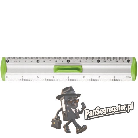 Linijka aluminiowa 20cm uchwyt zielony BL040-ZB TETIS