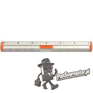 Linijka aluminiowa 30cm uchwyt pomarańczowy BL040-PC TETIS