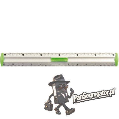 Linijka aluminiowa 30cm uchwyt zielony BL040-ZC TETIS