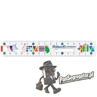 Linijka szkolna 15cm Combino 300008950 PELIKAN