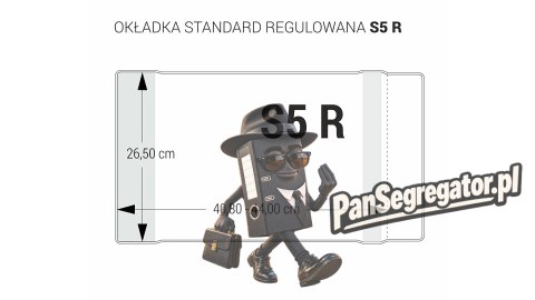 Okładki regulowane na książki i zeszyty S5 bezbarwne 5 sztuk 26,5x40,8-44cm OZB5-51 BIURFOL