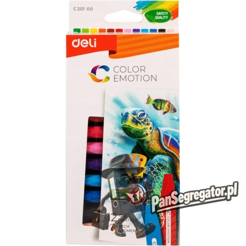 Pastele olejne COLOR EMOTION 12 kolorów EC20100 DELI
