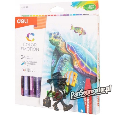 Pastele olejne COLOR EMOTION 24 kolory EC20120 DELI
