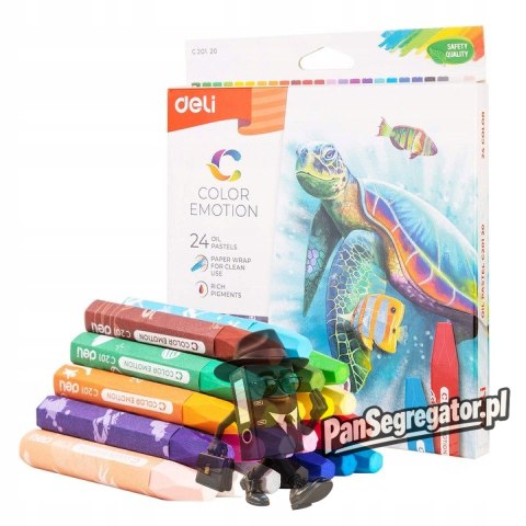 Pastele olejne COLOR EMOTION 24 kolory EC20120 DELI