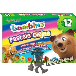 Pastele olejne Zestaw 12 kolorów Kredki BAMBINO St.Majewski