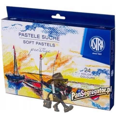 Pastele suche zestaw 24 kolory PRESTIGE kwadratowe 323120002 ASTRA