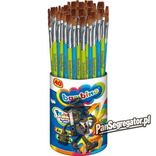 Pędzelki do farb i kleju BAMBINO 40 szt. ST.MAJEWSKI