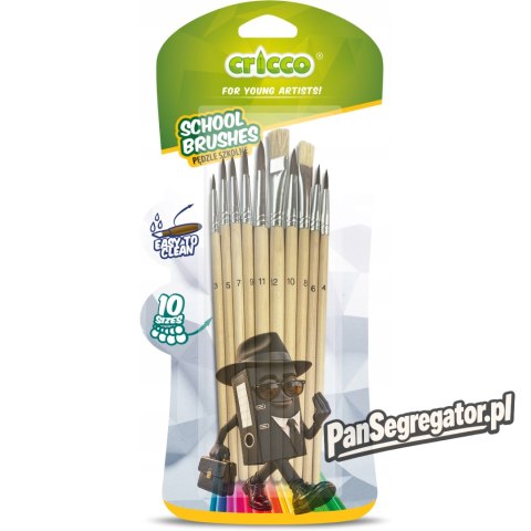 Pędzelki szkolne 10szt. blister CR364B10 CRICCO