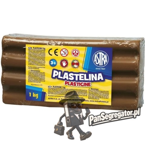Plastelina szkolna dla dzieci 1kg brązowa 303111022 ASTRA