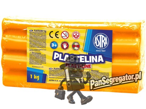 Plastelina szkolna dla dzieci 1kg pomarańczowa 303111005 ASTRA