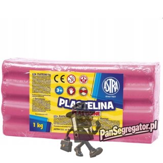 Plastelina szkolna dla dzieci 1kg różowa jasna 303111007 ASTRA