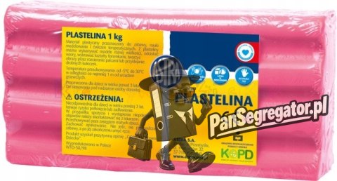 Plastelina szkolna dla dzieci 1kg różowa jasna 303111007 ASTRA