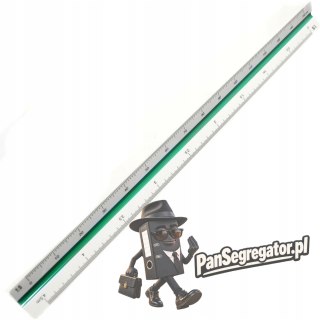 Skalówka plastikowa 30cm MECHANIK 20031 2:1/1:1/2/2.5/5/15 LENIAR