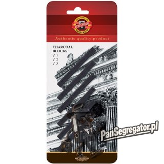 Węgiel prasowany w sztyfcie twardość 1,2,3; 7x7mm op. 6szt KOH-I-NOOR 8683