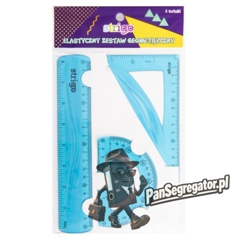 Zestaw geometryczny elastyczny niebieski SSC073
