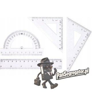 Zestaw geometryczny linijką 15cm BL001-AK TETIS