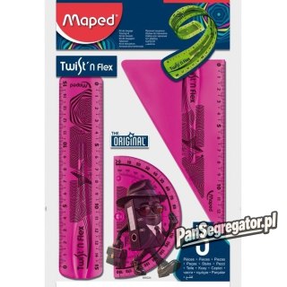 Zestaw linijek niełamliwych 895024 linijka 15cm ekierka kątomierz MAPED