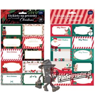 Etykiety na prezenty 20szt. CHRISTMAS INTERDRUK